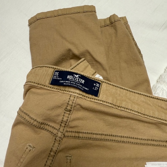Hollister Curvy High-rise Super Skinny Pants-Women’s 11S Tan - Picture 3 of 3